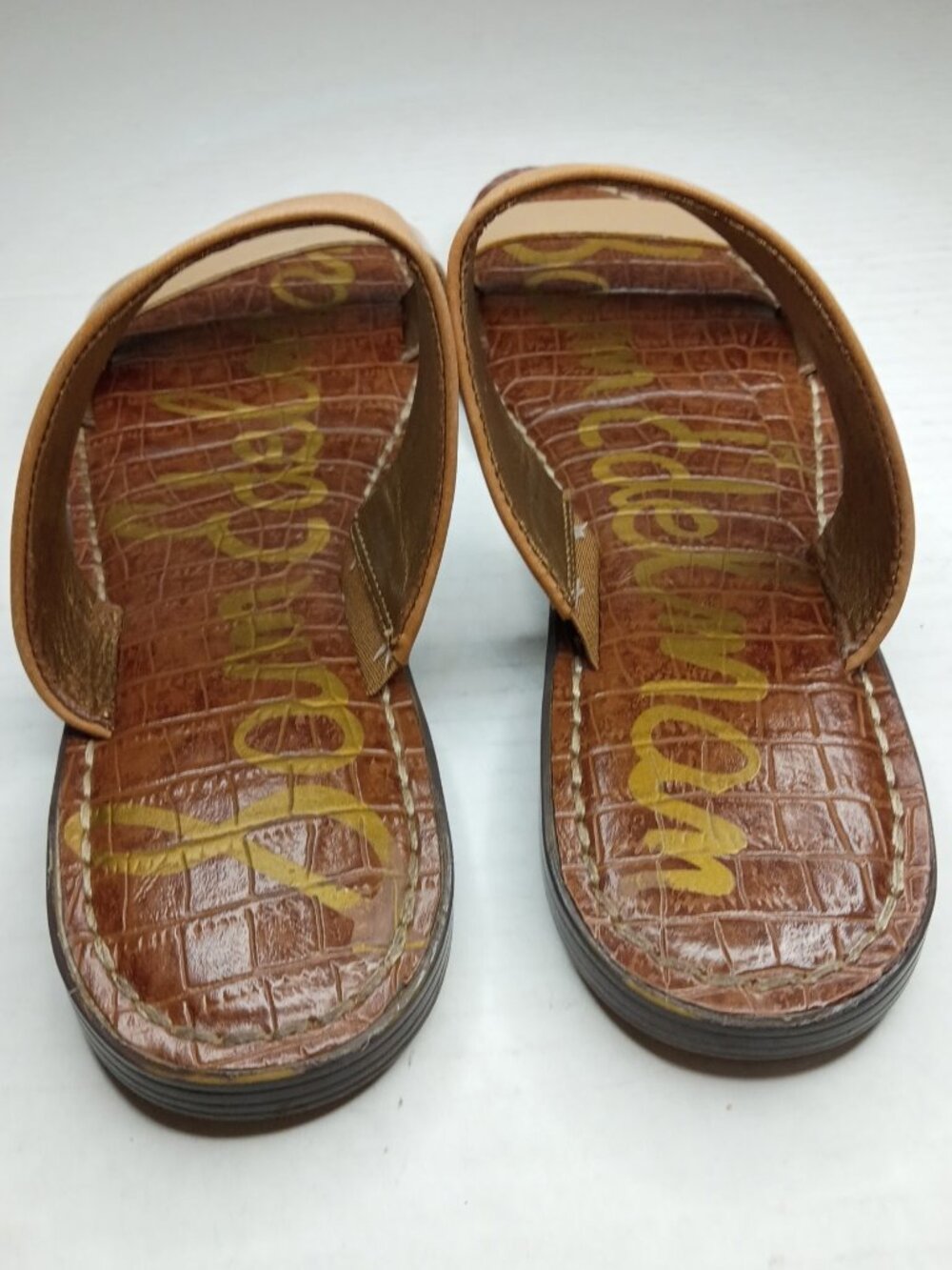 Sam Edelman Krista Tan Double Strap Slide Sandals Women’s Size 7.5M - Picture 7 of 11